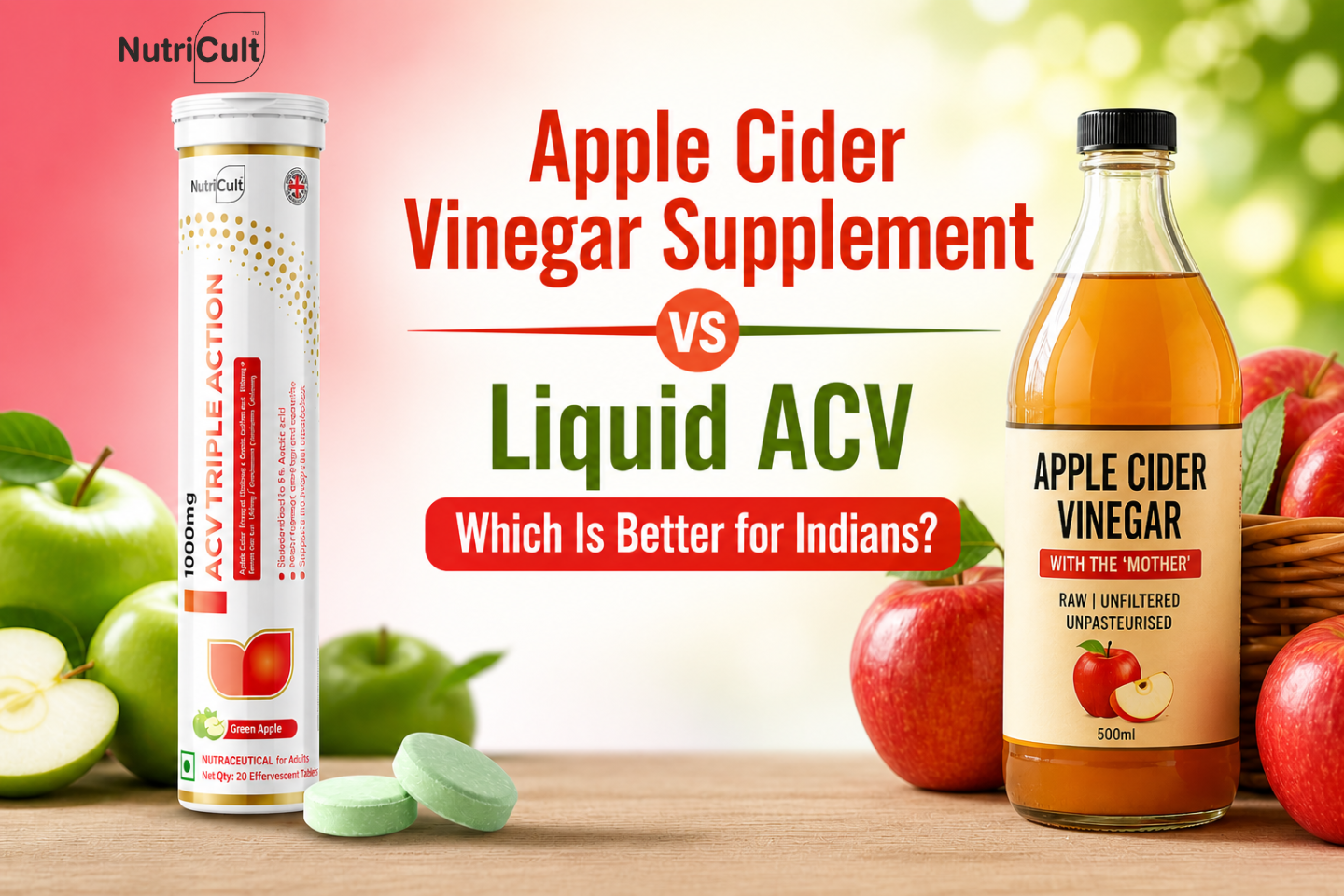 Apple Cider Vinegar Supplement vs Liquid ACV