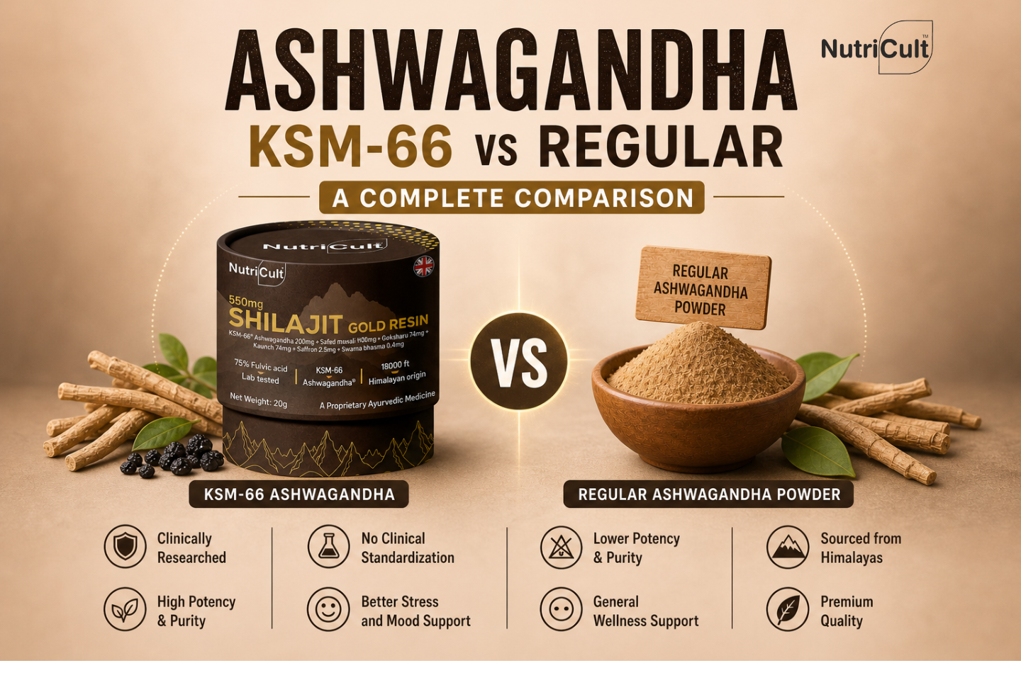 Ashwagandha KSM-66 vs Regular Ashwagandha Powder
