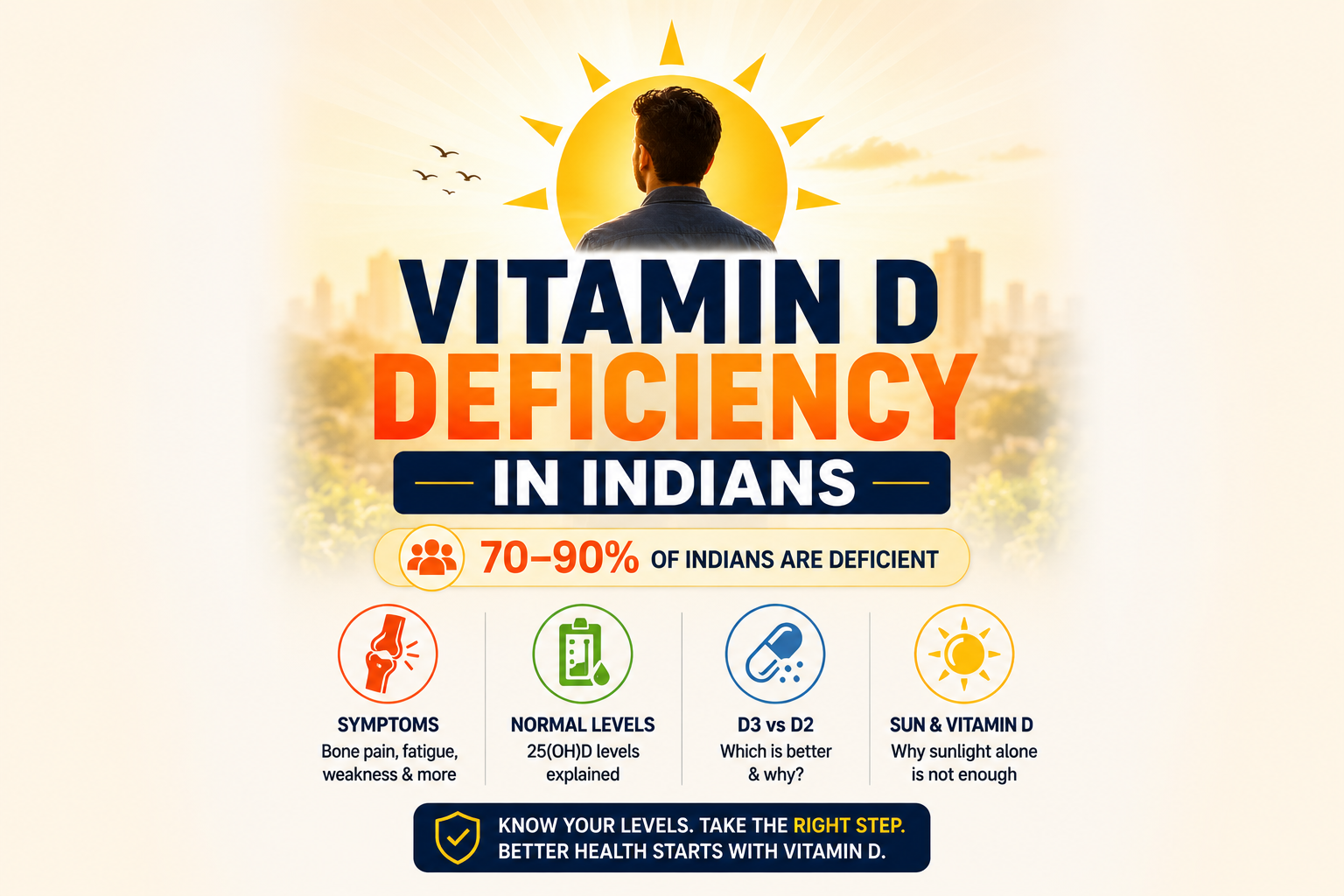 Vitamin D Deficiency in Indians: Symptoms & Normal Levels