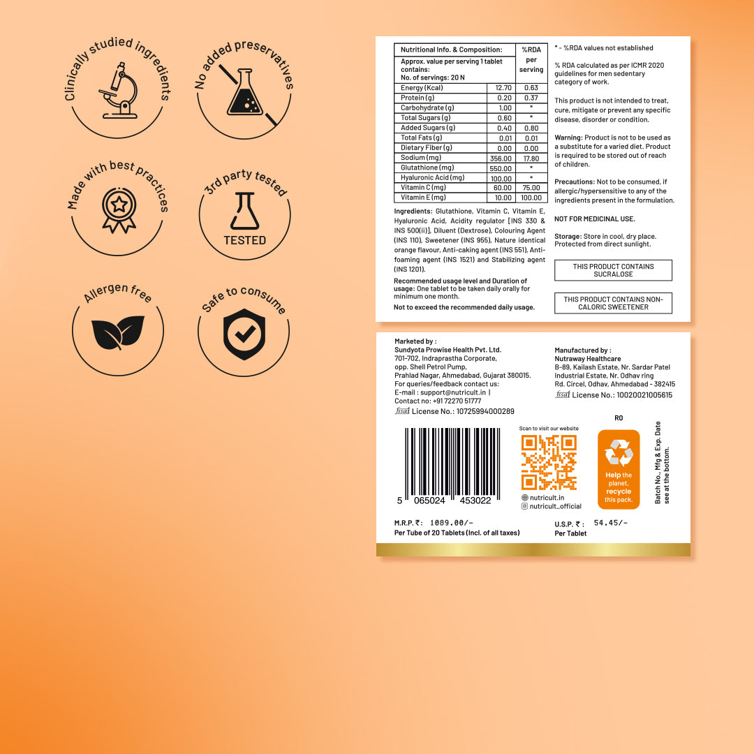 Nutricult | L-Glutathione Effervescent