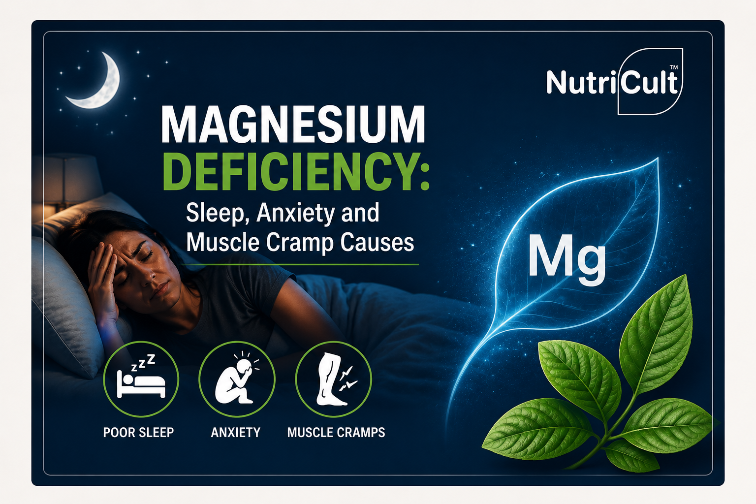 Magnesium Deficiency: Sleep, Anxiety and Muscle Cramp Causes