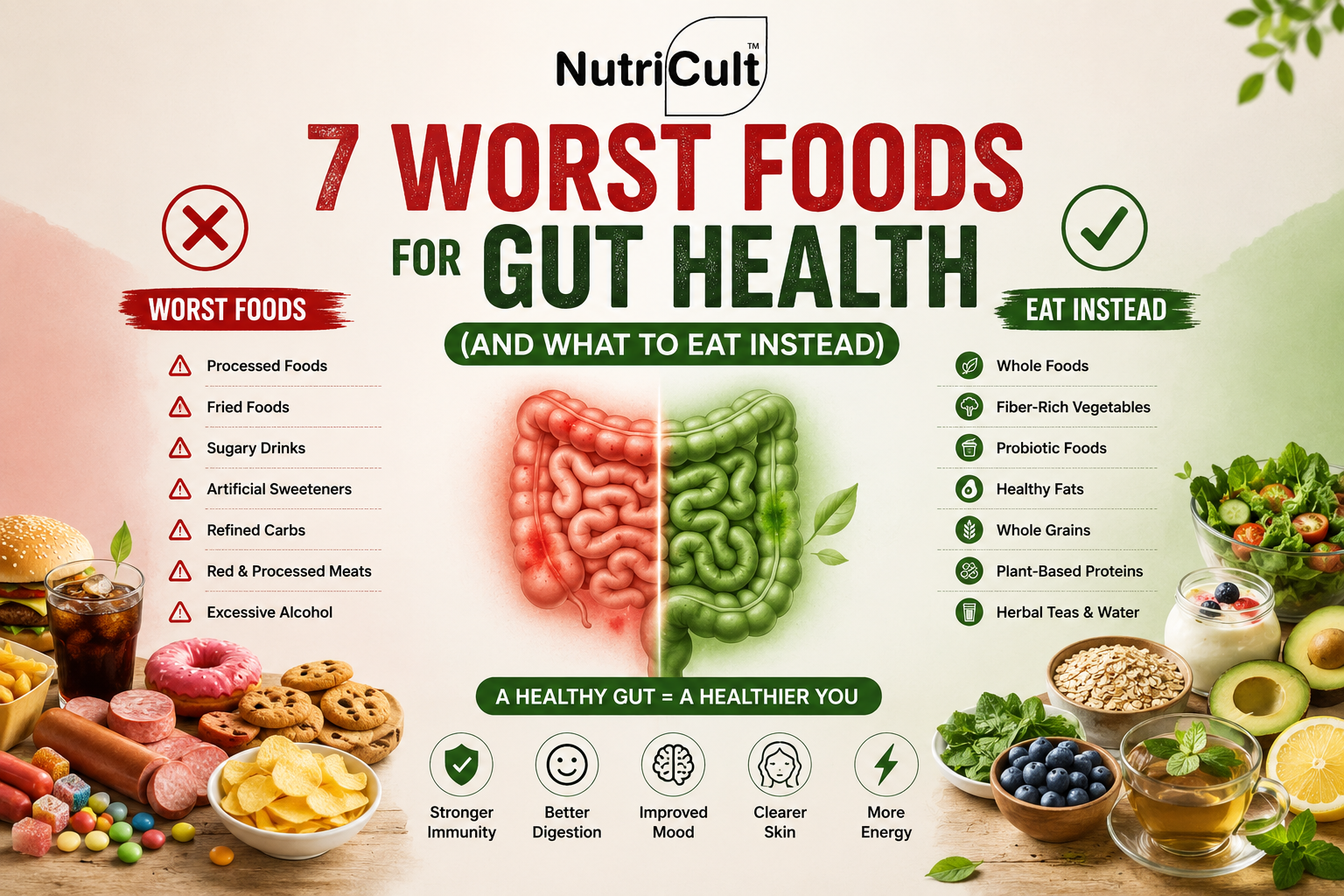 7 Worst Foods for Gut Health 