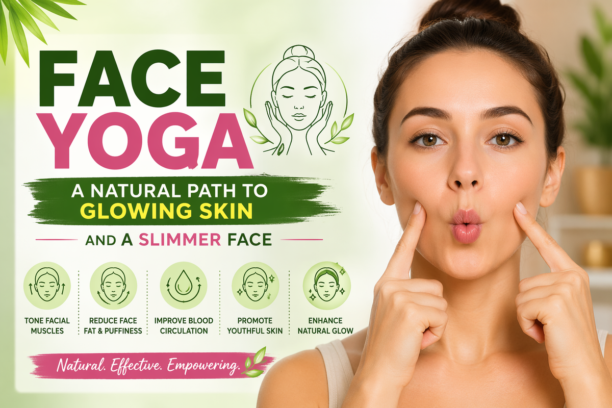 Face Yoga for Glowing Skin & Slimmer Face Natural Guide – Nutricult